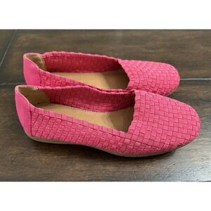 ComfortView Bethany Pink Fuchsia slip on ballet flats Women's size 7W